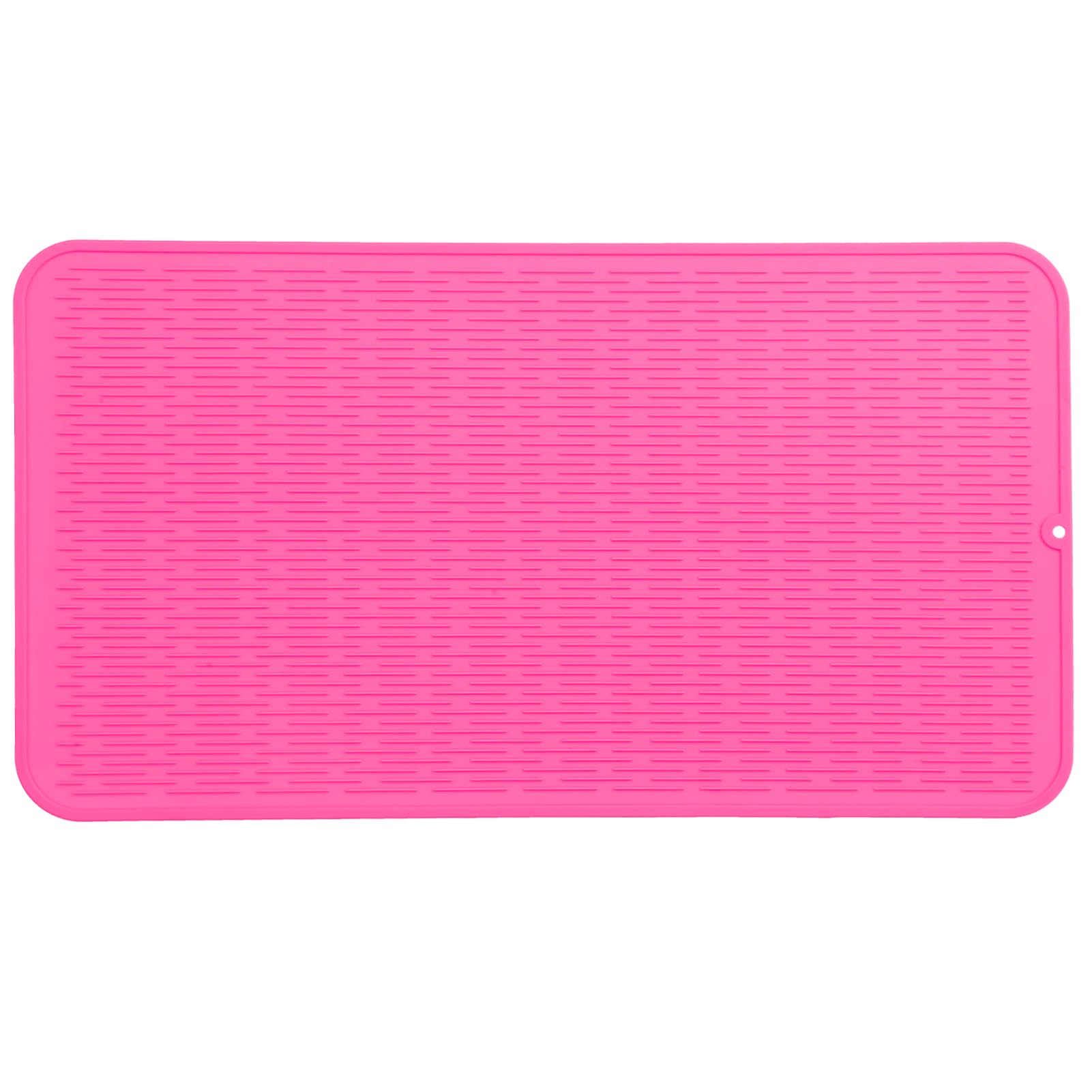 Tapis d'égouttoir en silicone pour évier ou réfrigérateur rose qui simplifie la cuisine