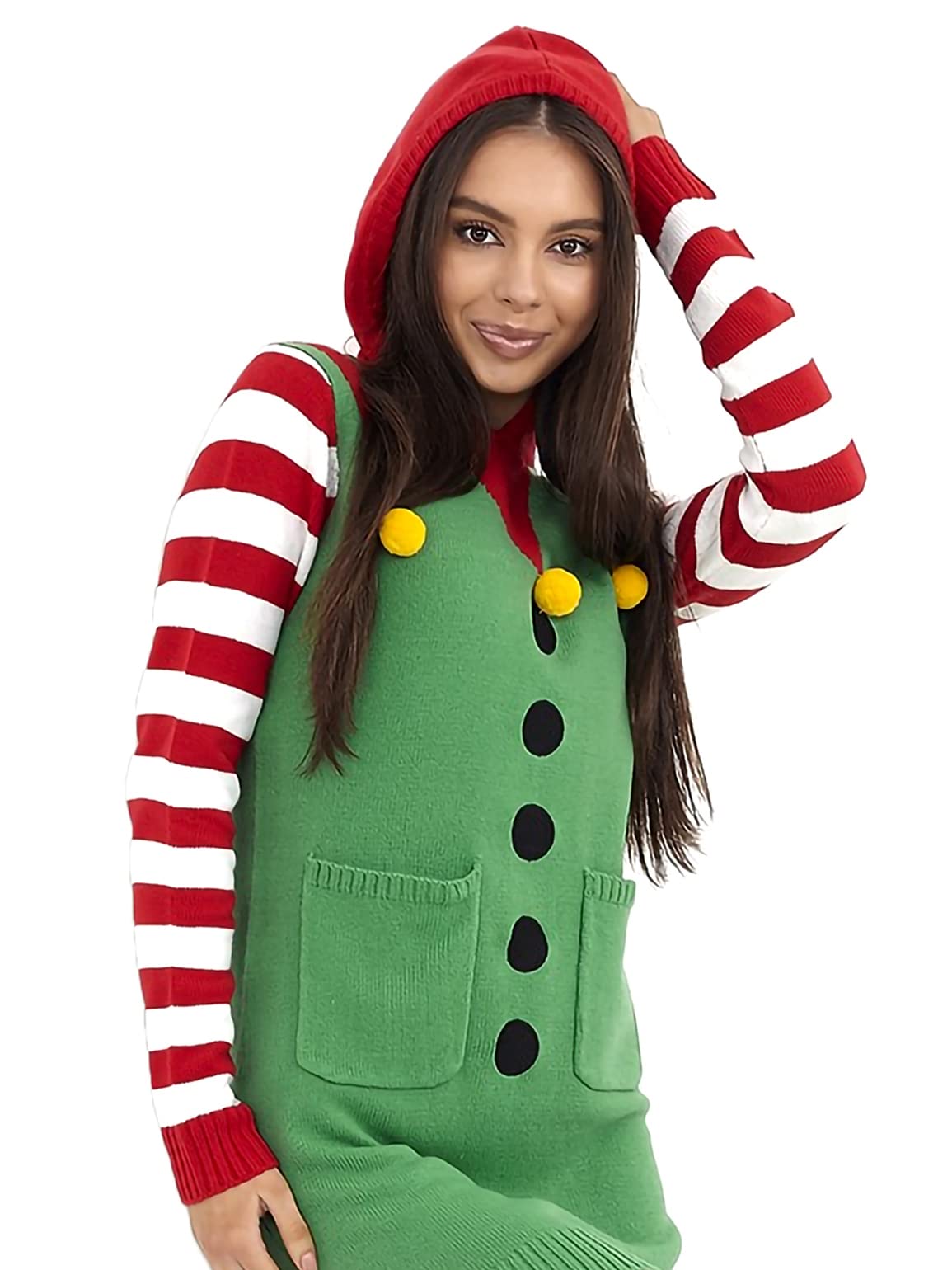 SS7 Womens Christmas Jumper Elf Sweater Xmas Knitted Jumper Green