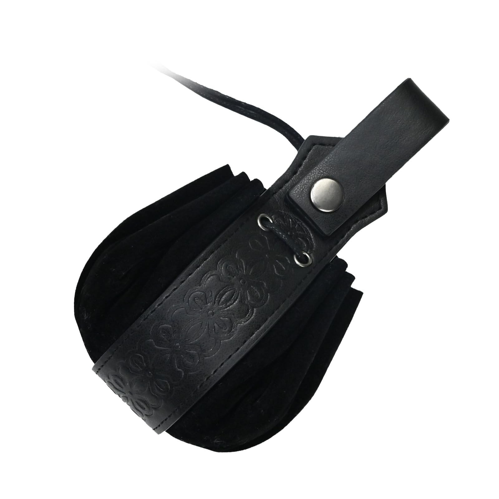 Men Women Medieval Pouch Belt Bag Faux Leather Canvas Viking Costume LARP Cosplay Waist Pack (Black, Style A - Classic Embossed)