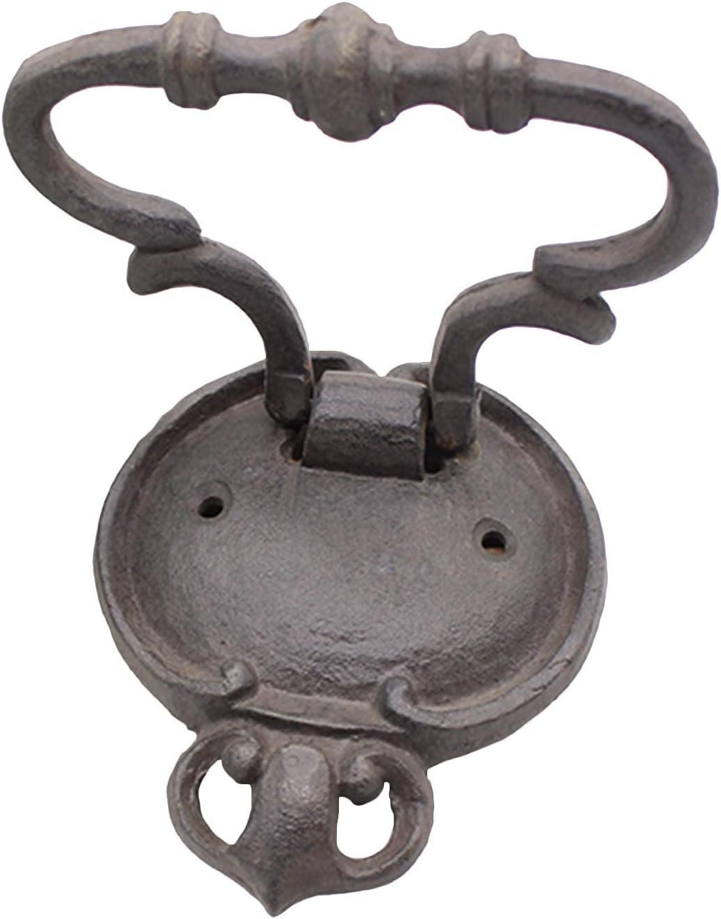 Door Handle Door Knocker Unique Cast Iron Knockers, Vintage Front Door Knocker Small Wall Mounted Metal Pull Rings Bedroom Gate Handle, Easy to Insta