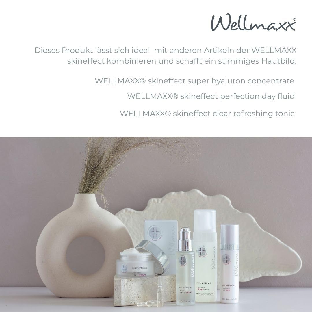 WELLMAXX® skineffect anti-age even skin serum, Hyaluron, Neutrazen™, Panthenol, dermatologisch getestet, 'sehr gut' in der Verträglichkeit, parfumfrei, vegan, leichte Textur, Pipette,50 ml
