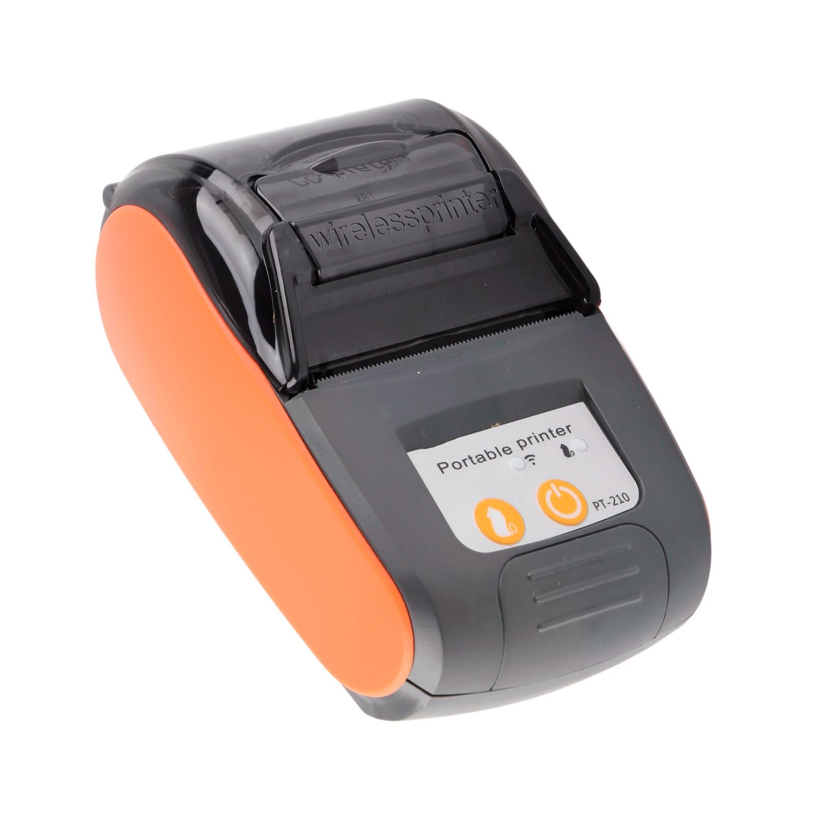 Stampante per Ricevute Bluetooth, Mini Stampante Termica Pos Portatile da 58 Mm, Stampante per Ricevute Portatile Wireless Stampante Termica per Fatture Bluetooth Supporto per Controllo da(Arancia)