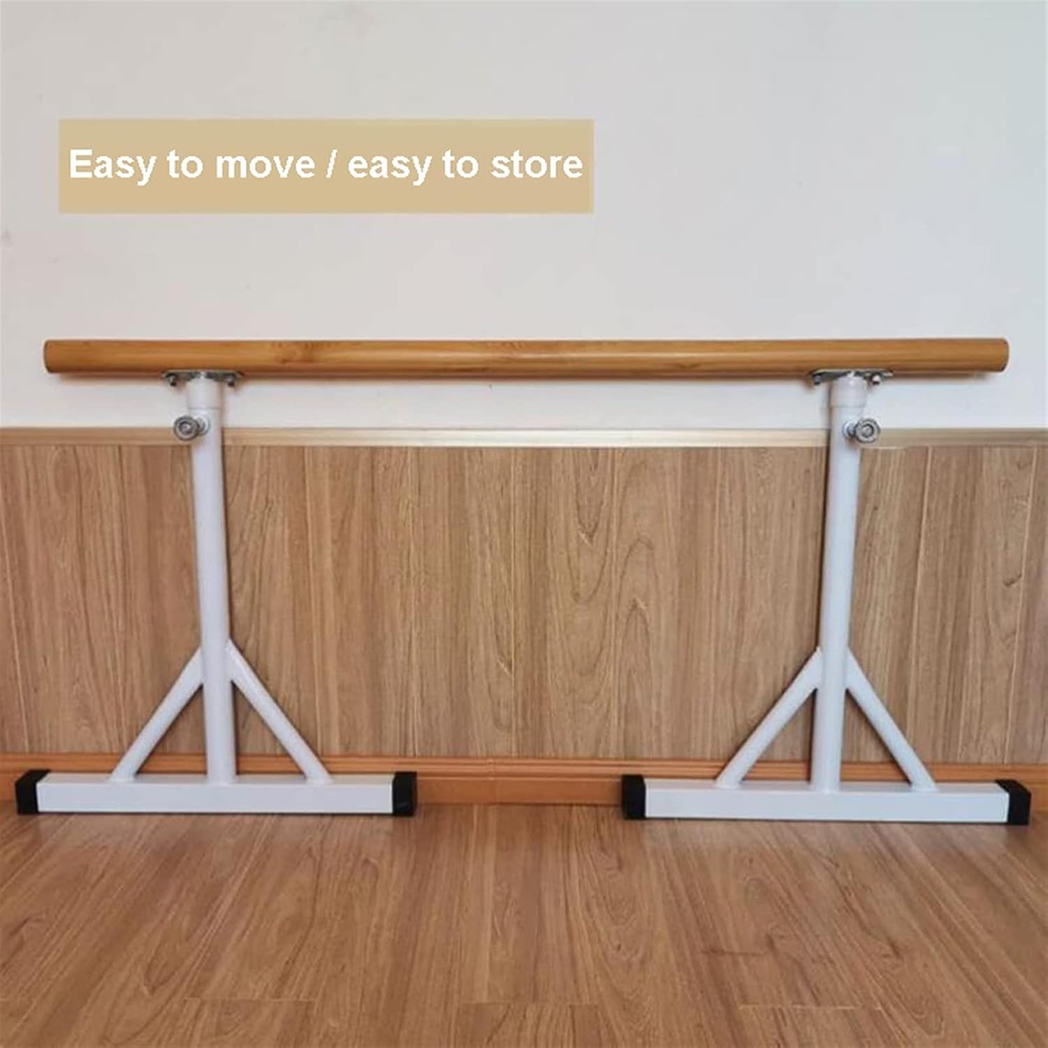 ポータブル ダブル バレエ バー 高さ調節可能 体操バー 自立式