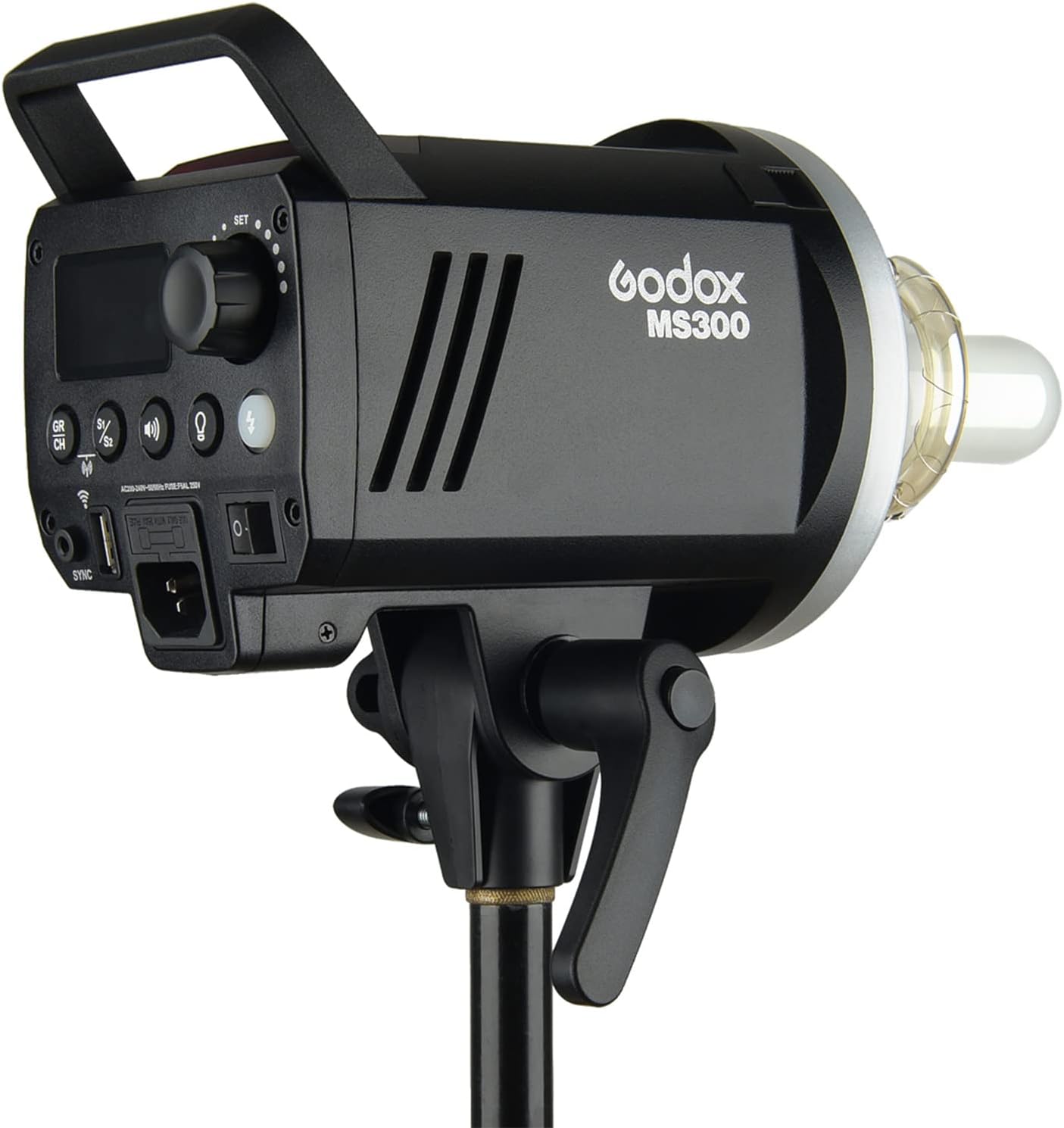 Godox MS300 Studio Strobe 300Ws 110V GN58 5600K Bowens Mount Monolight, Built-in Godox 2.4G Wireless System, 150W Modeling Lamp, Outstanding Output Stability, Anti-Preflash, 1/32 to 1/1 Steps Output