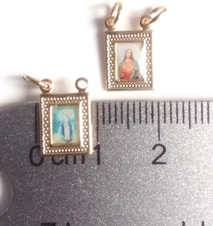 SIFRIMANIA Scapular Catholic Sacred Heart of Jesus and Miraculous Virgin Mary Pendant Chain Necklace - Image 6