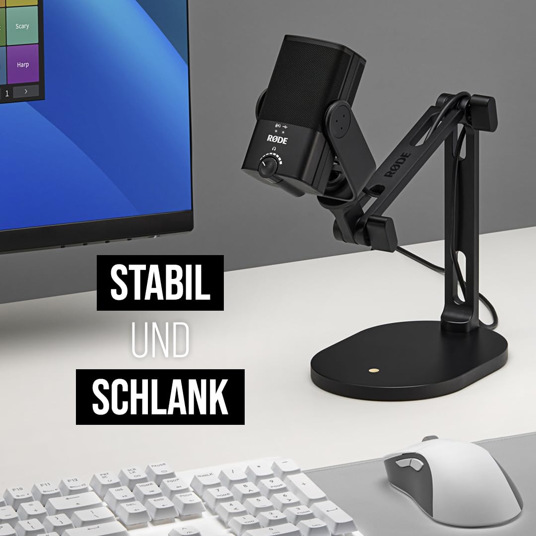 RØDE DS2 Desktop-Studioarm für Mikrofone, Kameras, Smartphones, Lichter und andere Zubehörteile (bis zu 900 g)