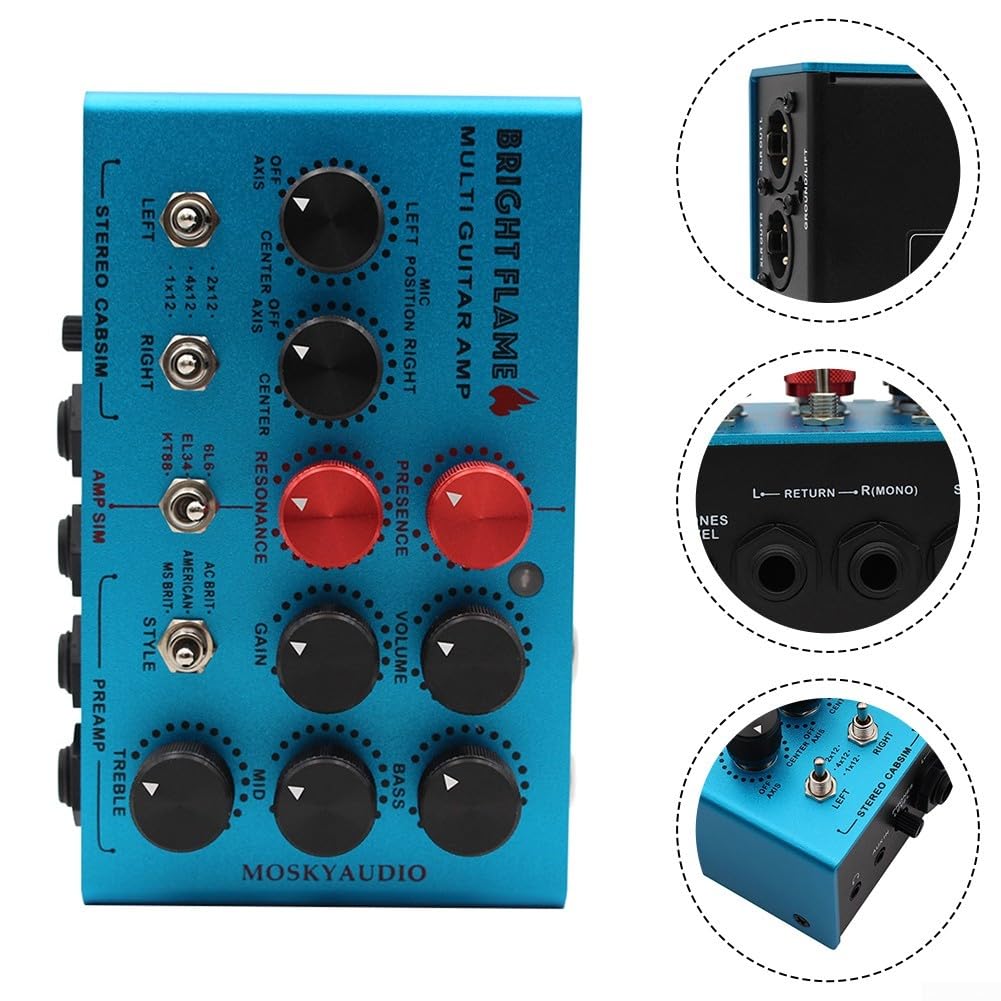 Pedale effetto amplificatore per chitarra, strumento funzionale a pedale per effetto amplificatore per chitarra MOSKY Muti funzionale dispositivo di simulazione audio