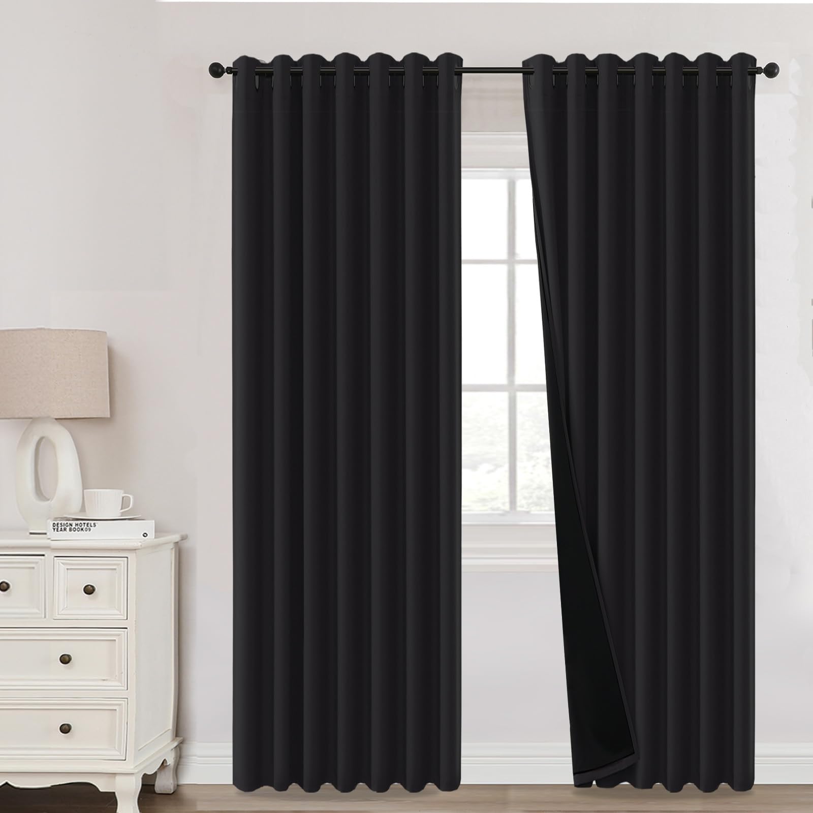 H.Versailtex 100% Blackout Curtains, Light blocking Curtains, Thermal Insulated & Warm Protecting