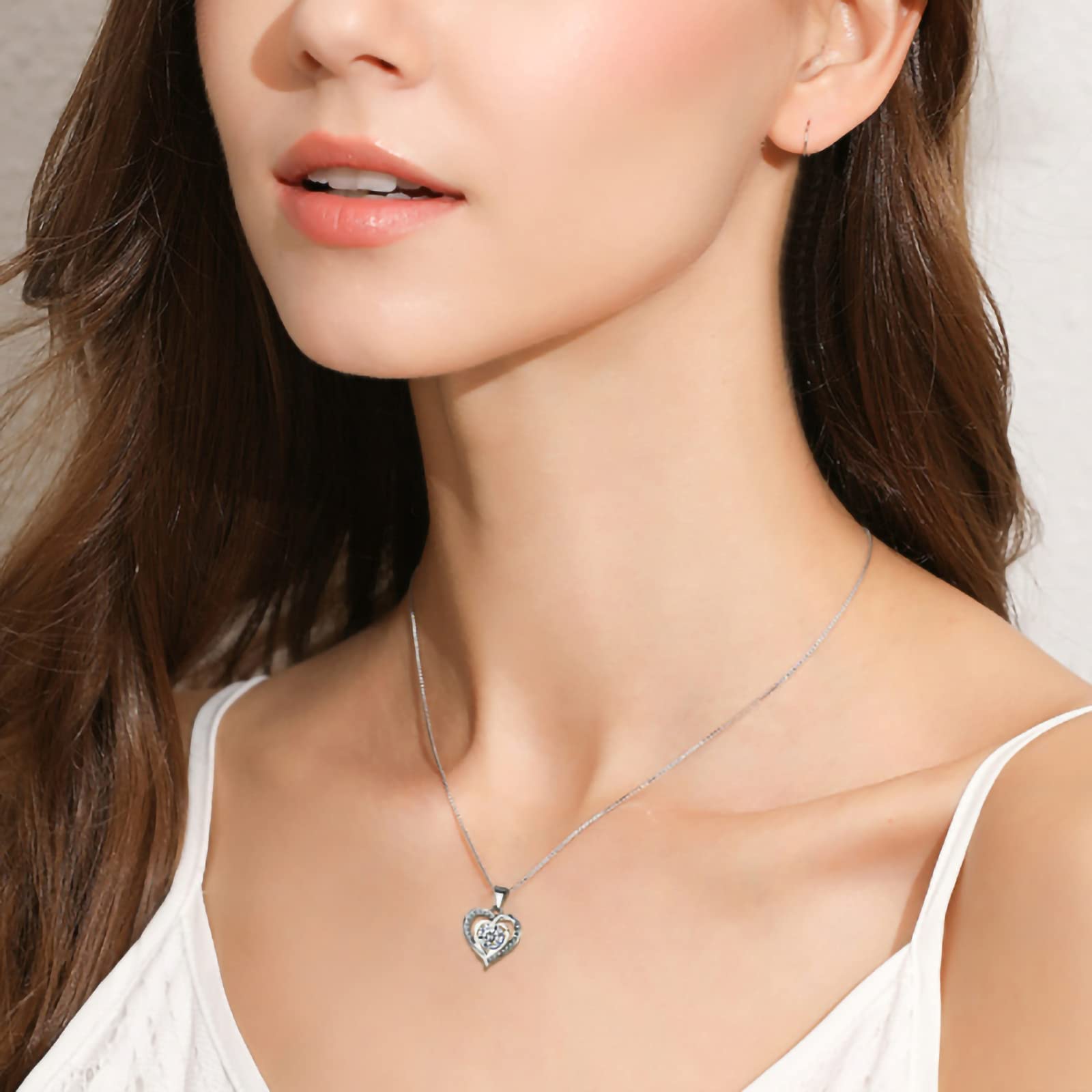 CDE Halsketting voor dames, 925 sterling zilver CDE Halsketting voor dames, 925 sterling zilver