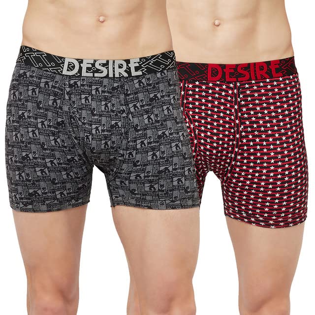 t t Mens Cotton Desire Printed Long Top Elastic Trunk Pack Of 2-picture-30