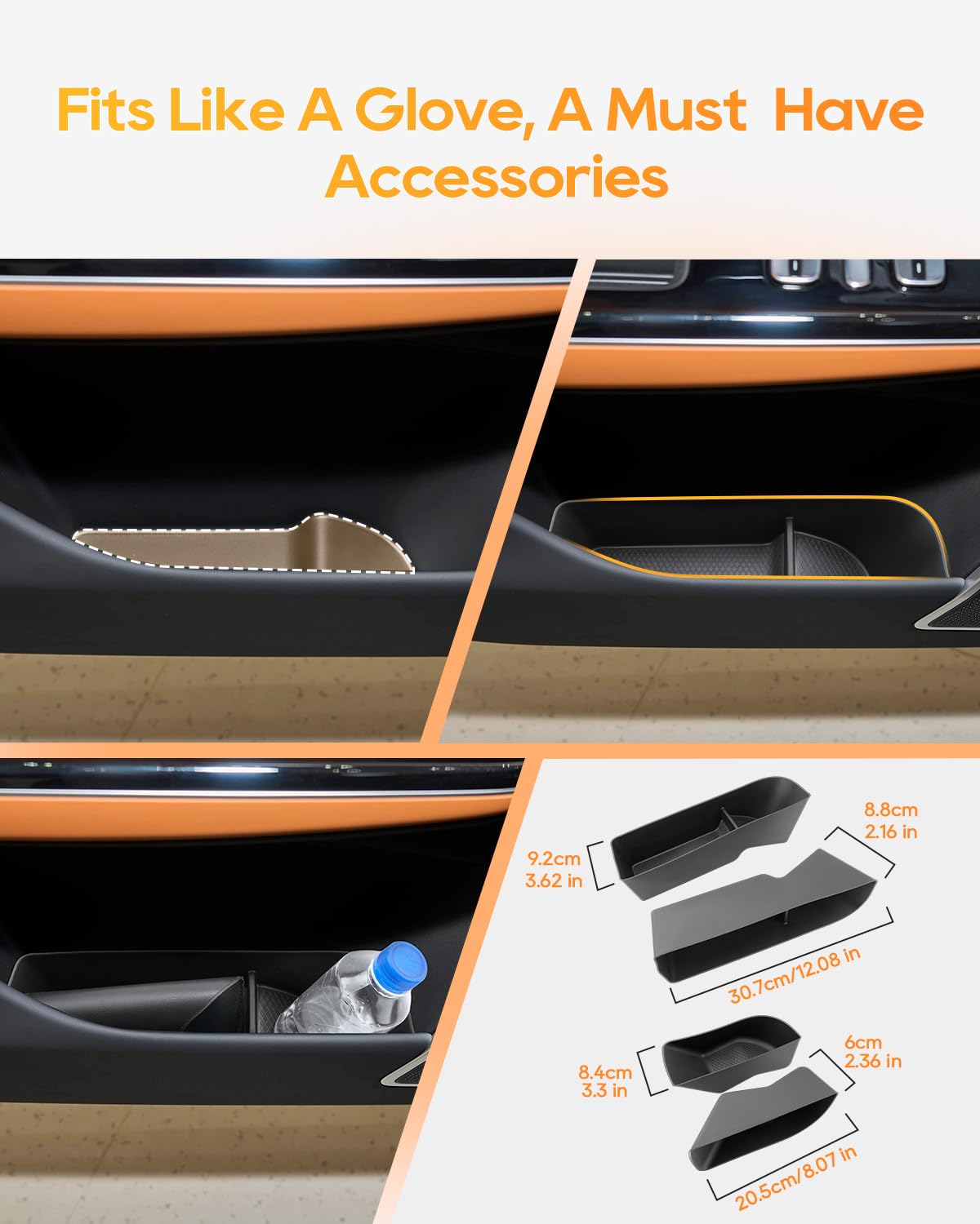 YEE PIN [4 piezas] Caja de almacenamiento para bolsillos laterales de puerta para Xpeng G9 EV 2024-2026, bolsillo para puerta delantera y trasera, para Xpeng G9 EV accesorios Organizador interior de