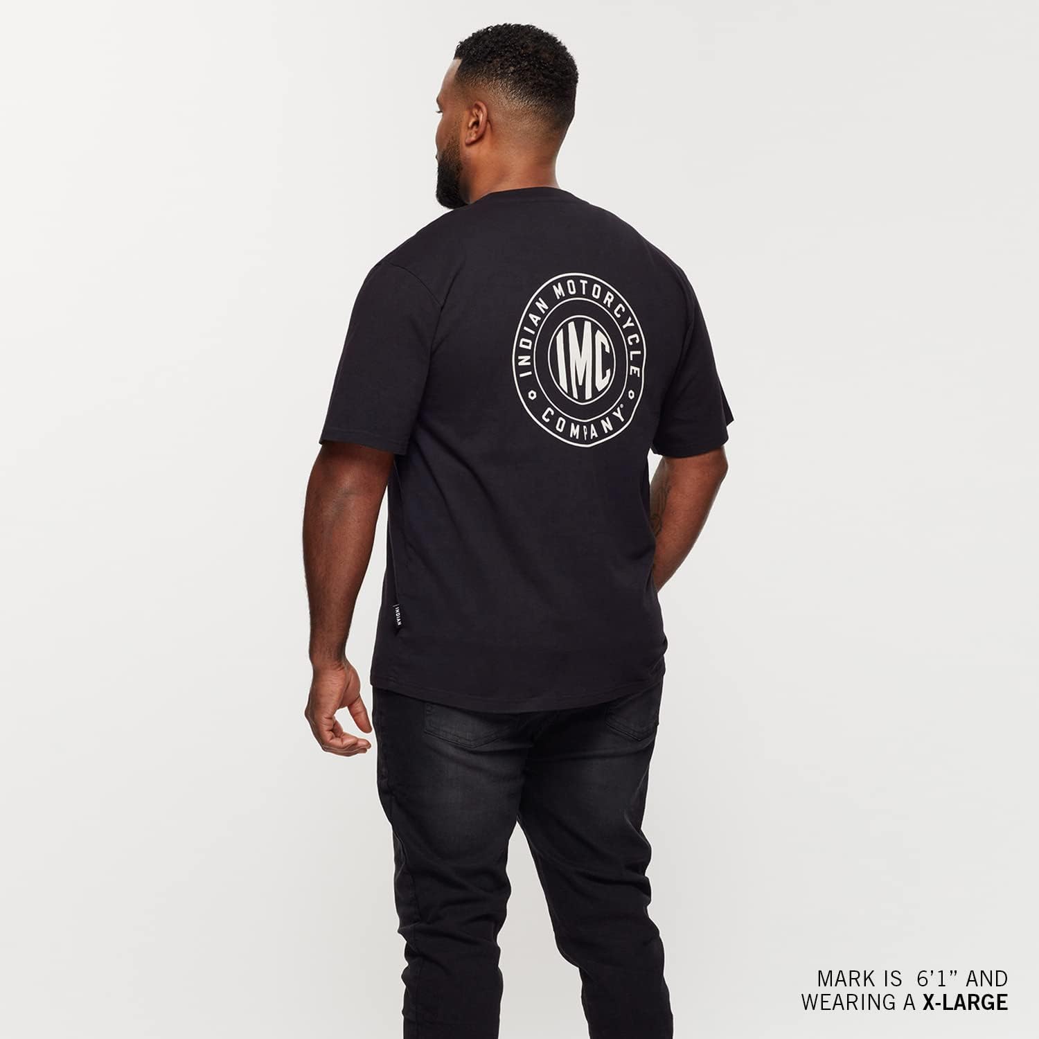 Indian Motorcycle Men's Circle Cotton Classic Fit T-Shirt, Black - 2862889