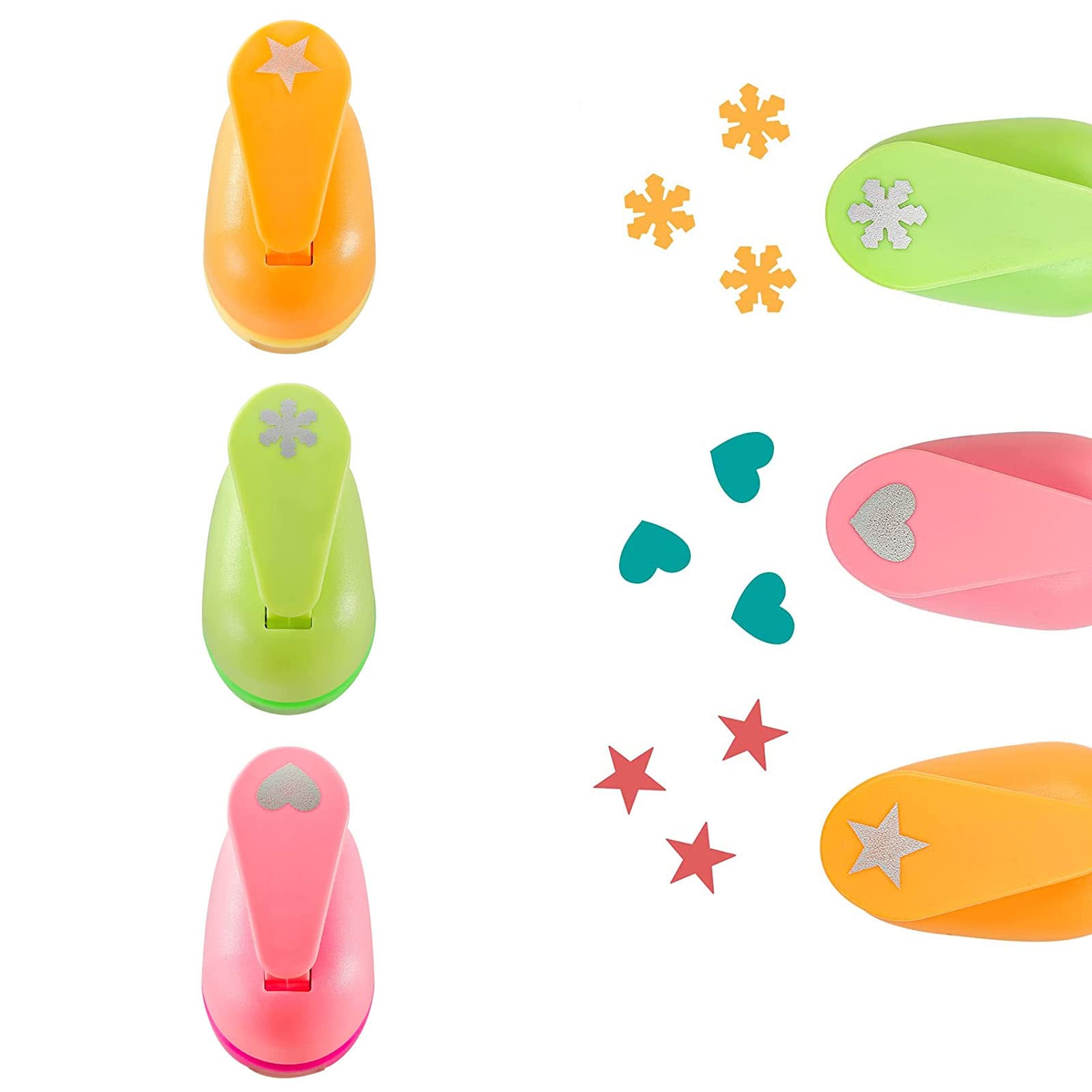 Sponsored Ad – SYOSI Punch Craft Set, 3 PCS Hole Punch Shapes Hole Puncher for Crafts Paper Punches Decorative Snowflake Star Circle Hole Puncher for Crafting Scrapbook Nail Designs (B)