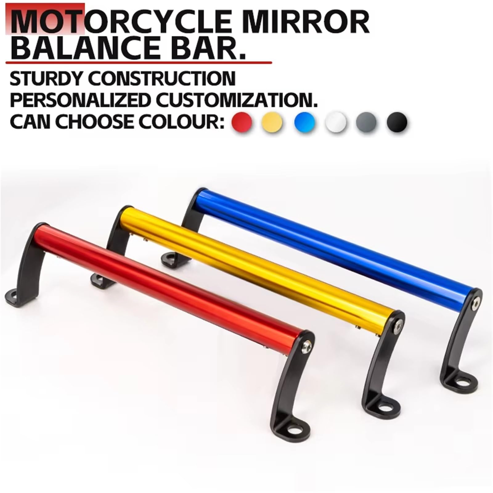 Support de Navigation de Moto Barre D'extension Réglable Guidon Barre Transversale Universelle pour Scooter Support Téléphone ATV Barre Transversale D'équilibre(Black)