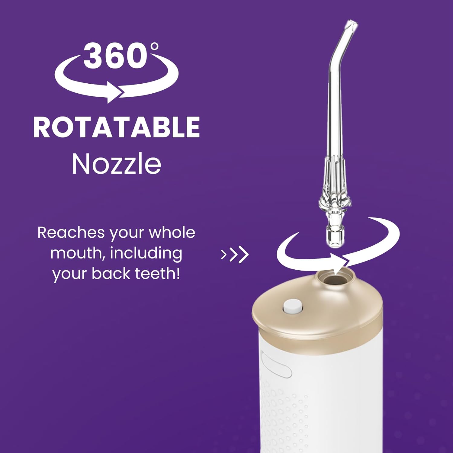 Cordless Water Flosser with 3 Cleaning Modes & 3 Tips for Improved Oral Hygiene