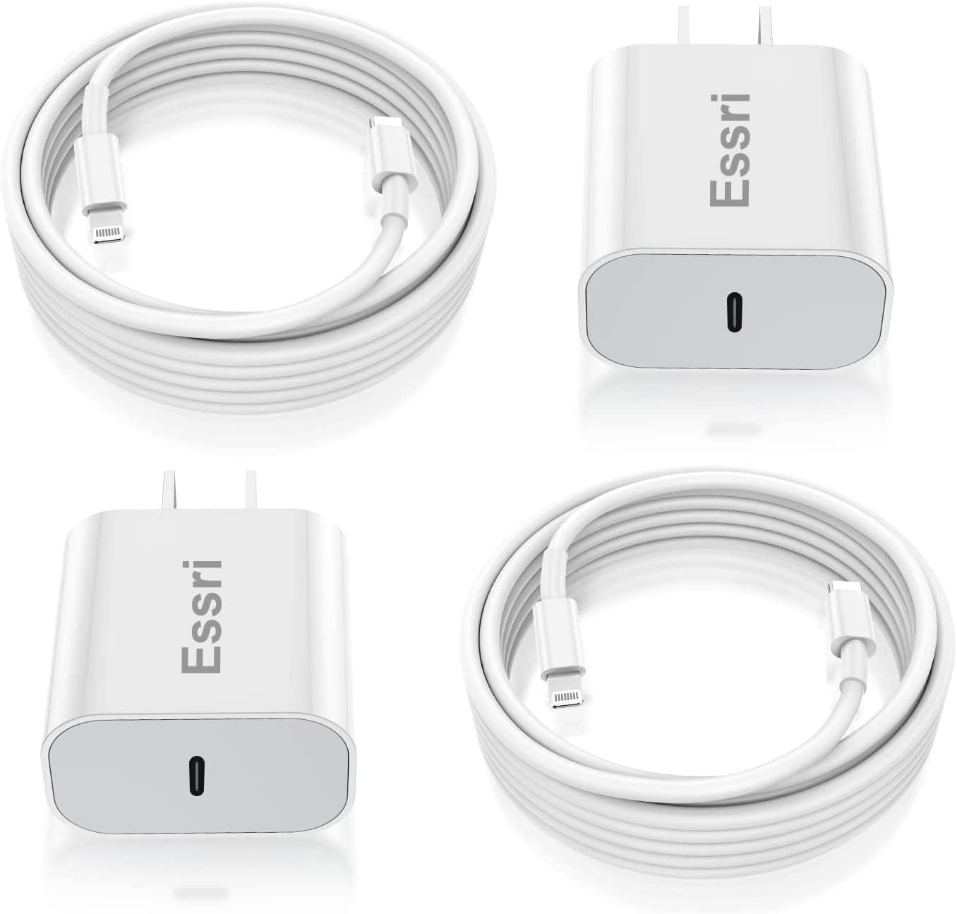 (2Pack)iPhone 14 13 12 Charger Fast Charging With 3Ft Cable