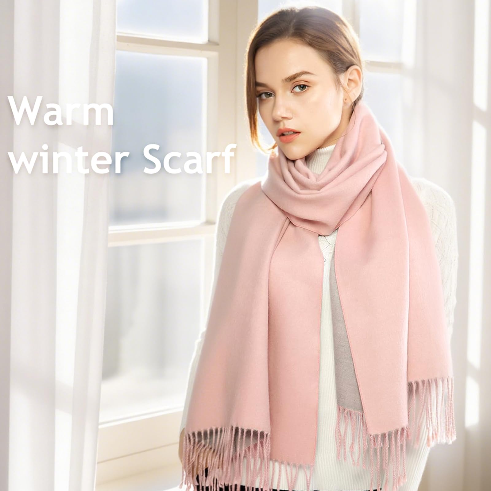 RIIQIICHY Echarpe Femme Hiver Chaud Chale Grosse Echarpes Femme Grande Pashmina Cadeau Femme Anniversaire Noel