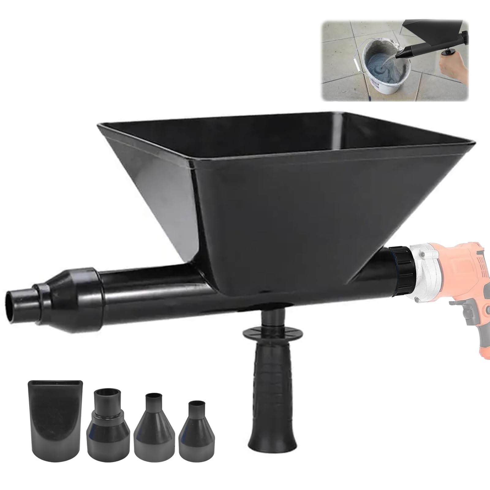 Jointoyeuse,Pistolets à Calfeutrer, Pistolet Silicone Electrique, Machine a Crepir, Pistolet Joint avec équipé de Quatre Buses Amovibles de Spécifications Différentes, pour Calfeutrage