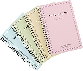 Tofficu Spiral Notebooks 4pcs travelers notebook travel notebook personalised diary notepad travel diary side-spiral notebook diary book Journal South Korea simple Travelers Notebook