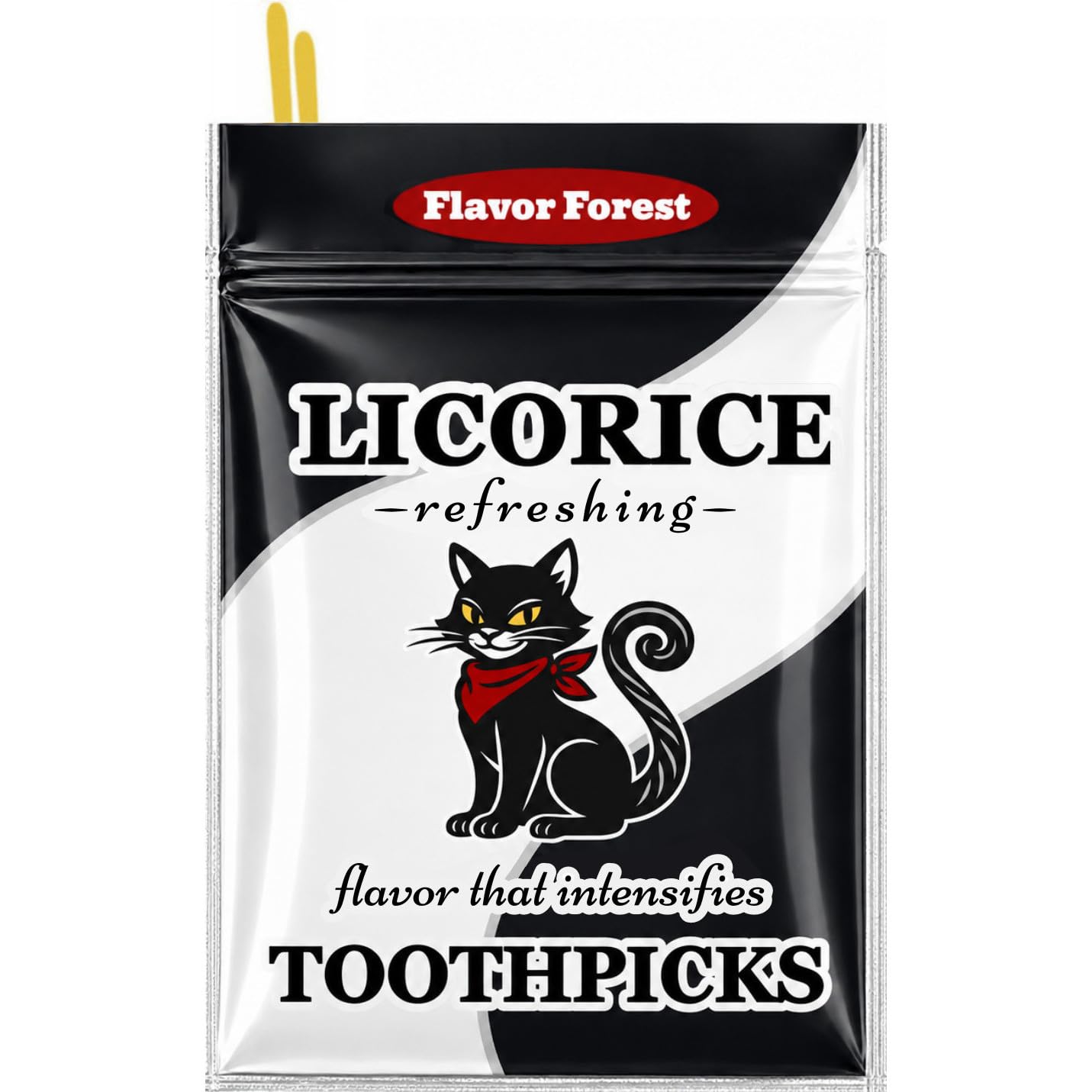 Licorice Toothpicks (Flat Shape) 100ct