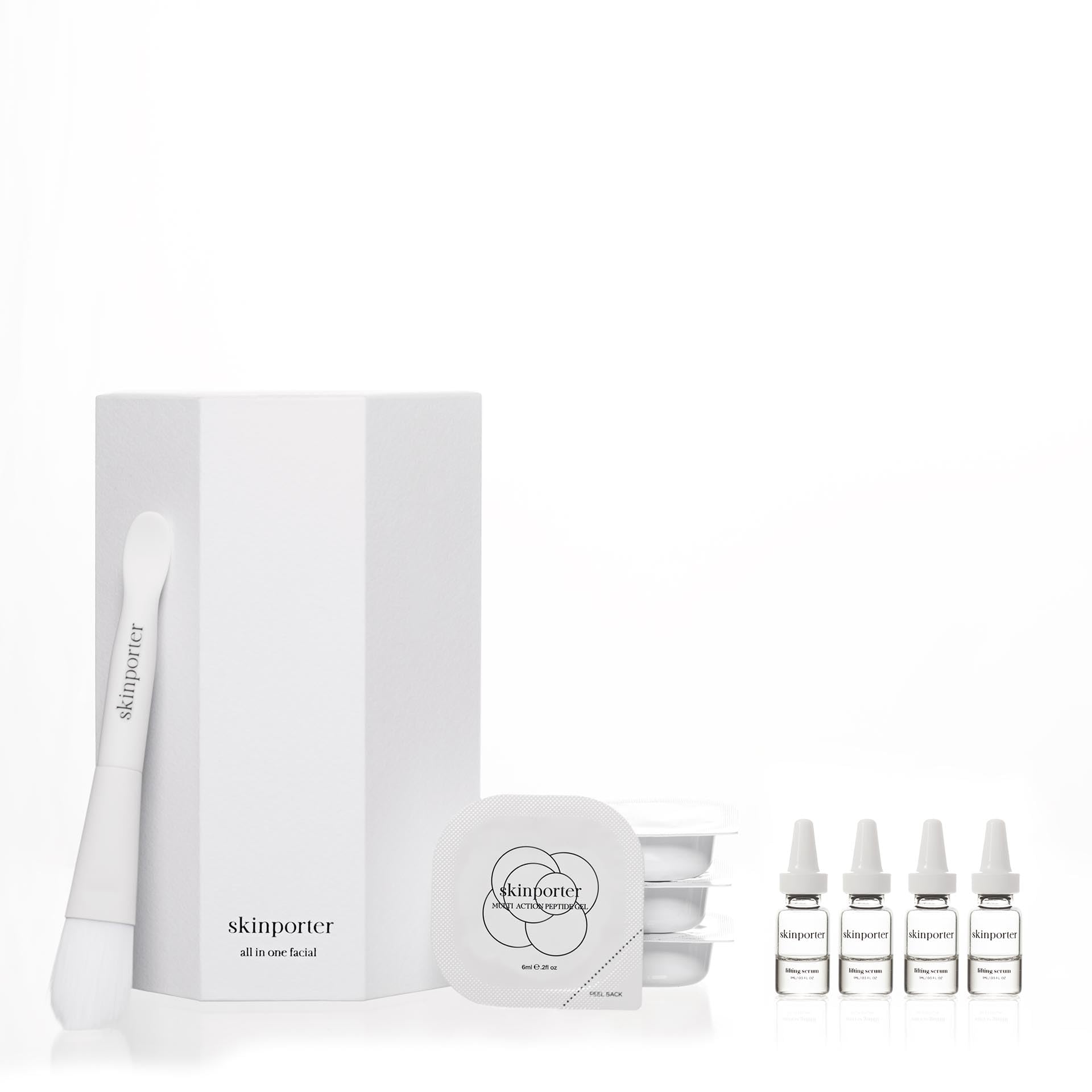 skinporter 4 Treatment Korean Skincare Face Mask Kit │ Visible Skin Lifting, Tightening