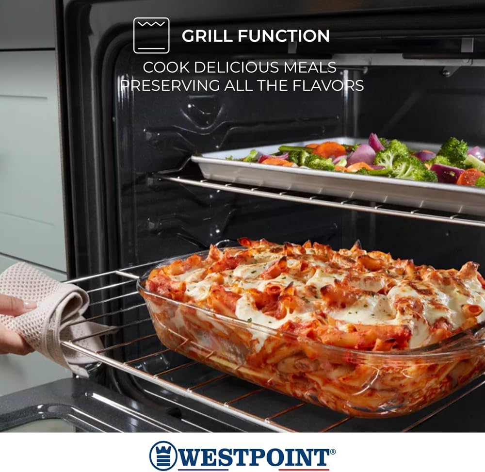 Oven interior showing grill function in use