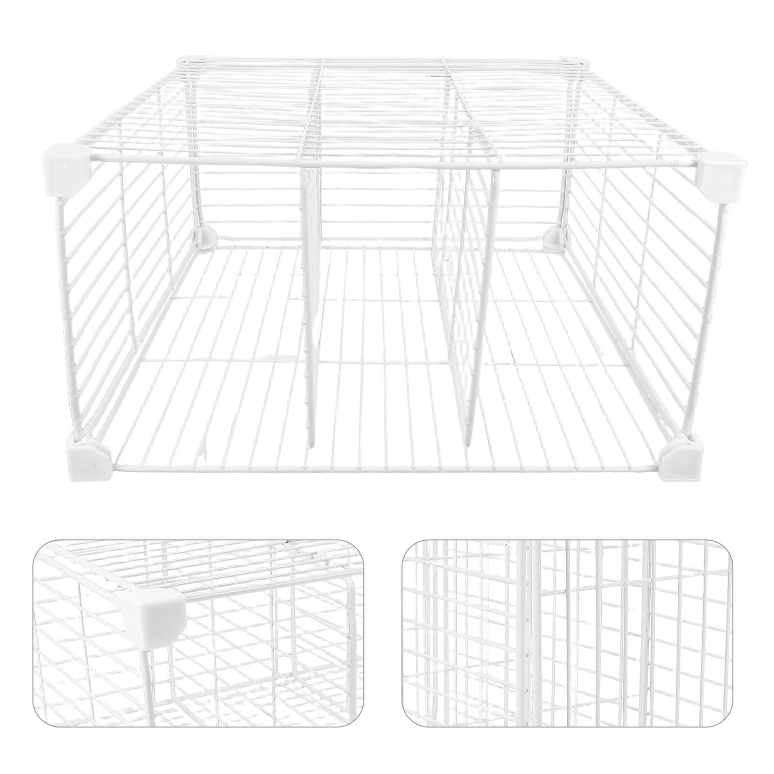 ERINGOGO Gefrierkorb Organizer 3 Stück Modularer Kühlschrank und Gefrierfach Teiler aus Robustem Eisengewebe Kältebeständig und Platzsparend für Lebensmittelaufbewahrung