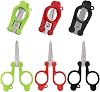 6 PCS Mini Folding Travel Scissors - Stainless Steel Professional Pocket Scissors for Travel, Outdoor, Home, Office 3 Colors