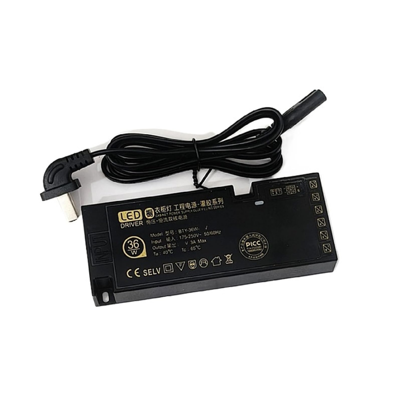 Transformateur LED 24V 36W étanche pour éclairage d'armoire