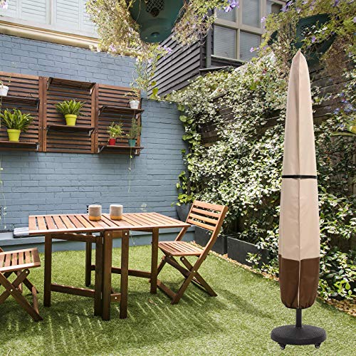 Superjare 13Ft Umbrella Outdoor Patio And Patio Umbrella Cover With Rod For 7 To 11 Ft Umbrellas & 15 Ft Double-Sided Umbrellas #TOP7