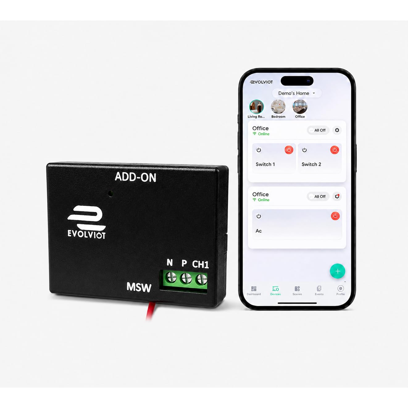 1 Node Smart Switch Module, Wi-Fi, Black Made in India, Time Schedualing, Voice control, Black-image-15