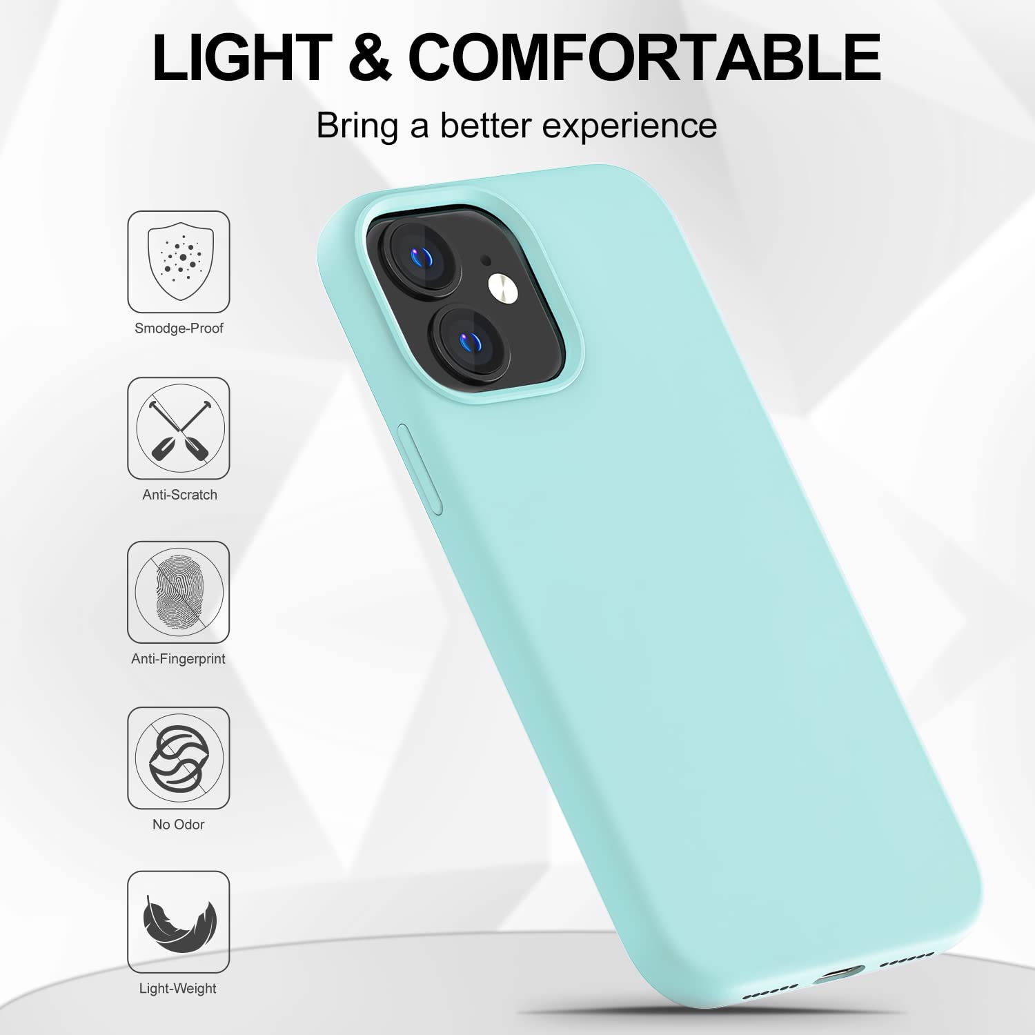 OitiYaa - Funda De Silicona Compatible Con IPhone 11 De 6.1 Pulgadas, Suave, Ultra Delgada, Protectora, A