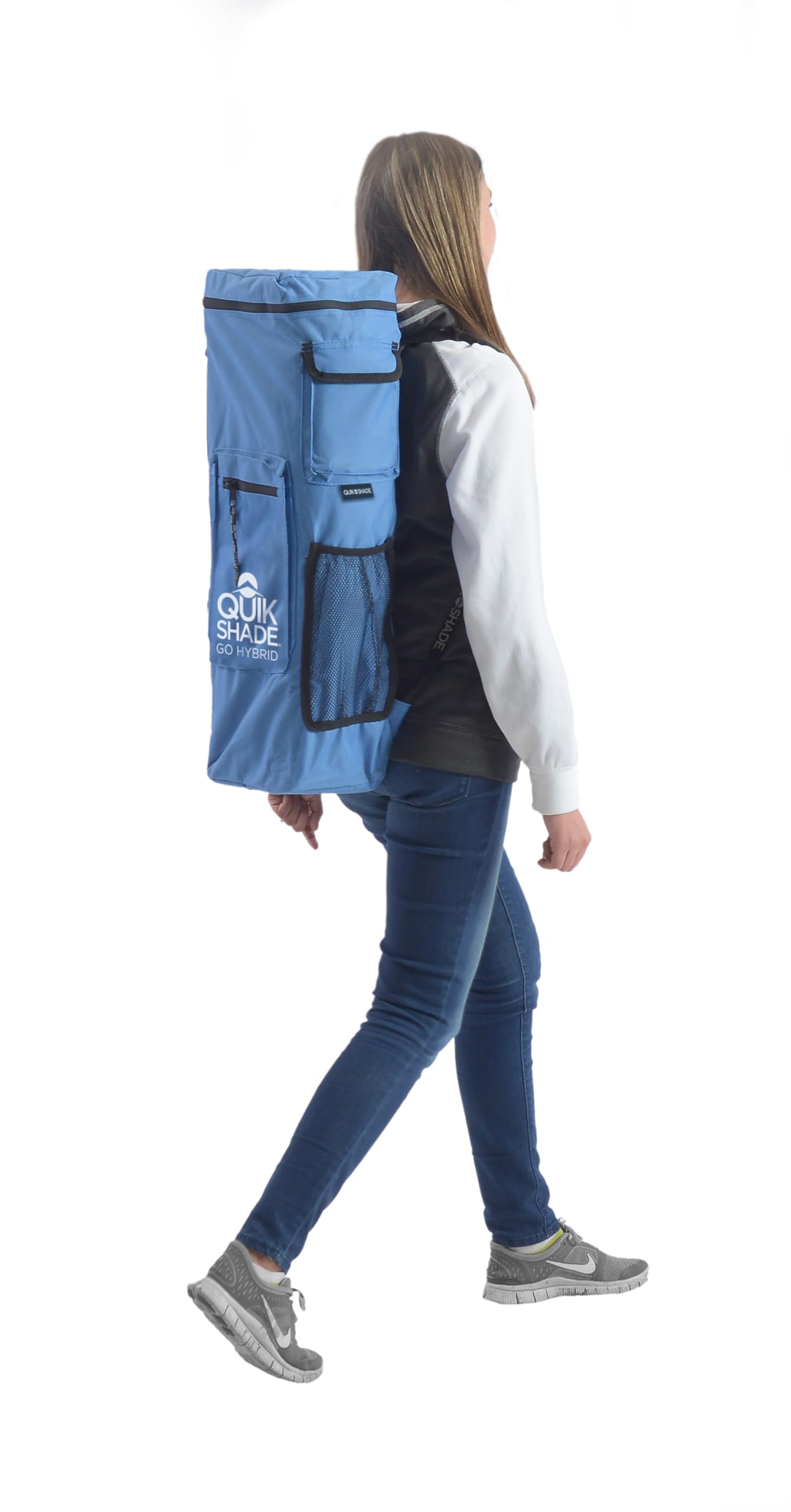 Quik Shade Go Hybrid Sun Protection Pop-Up Compact and Lightweight Base Slant Leg Backpack Canopy