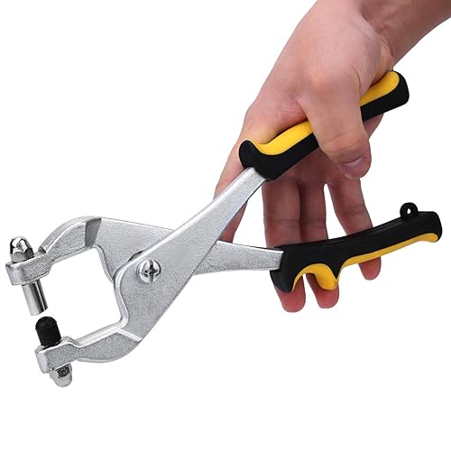 Miniatura 6 de Garosa Juego de perforadores de rejilla de techo de 9.57 pulgadas, kit de perforador de metal multiusos, agujero de mano de 0.129 in para perforar