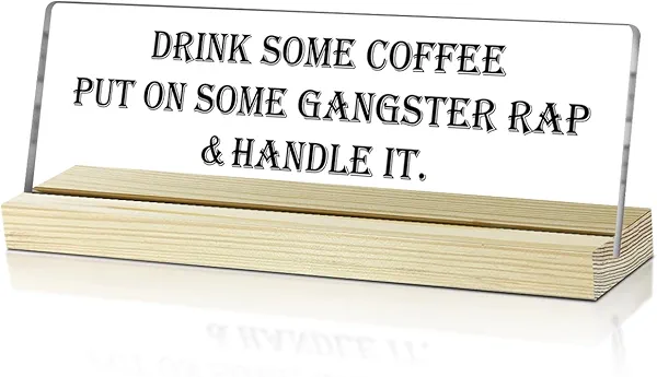 Coffee Bar Sign & Accessories - Funny Office Decor Gifts for Coffee Lovers - Kitchen/Acrylic-10