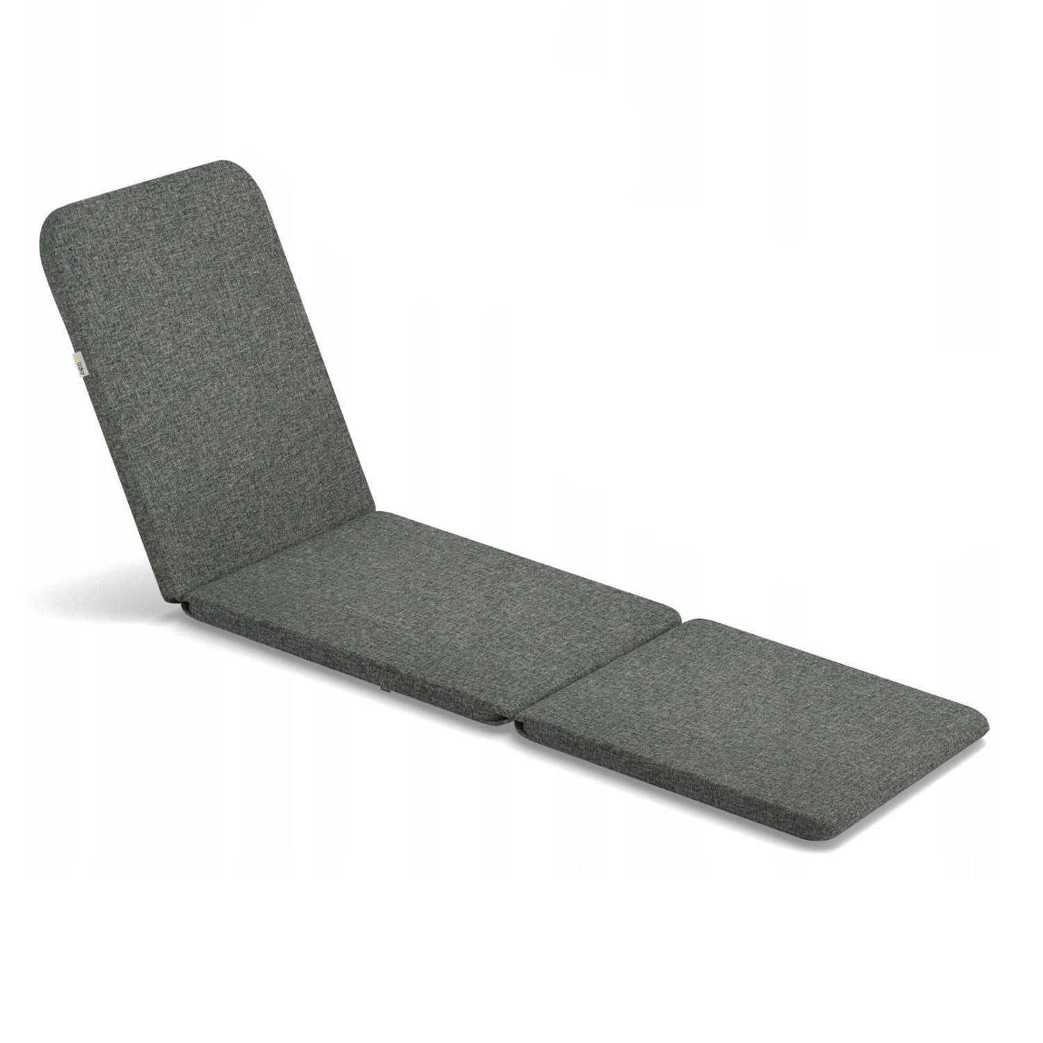 Cuscino per Sdraio Jaipur 190x60 cm, Imbottitura per Lettino da Giardino Impermeabile, Lavabile, Grigio Scuro
