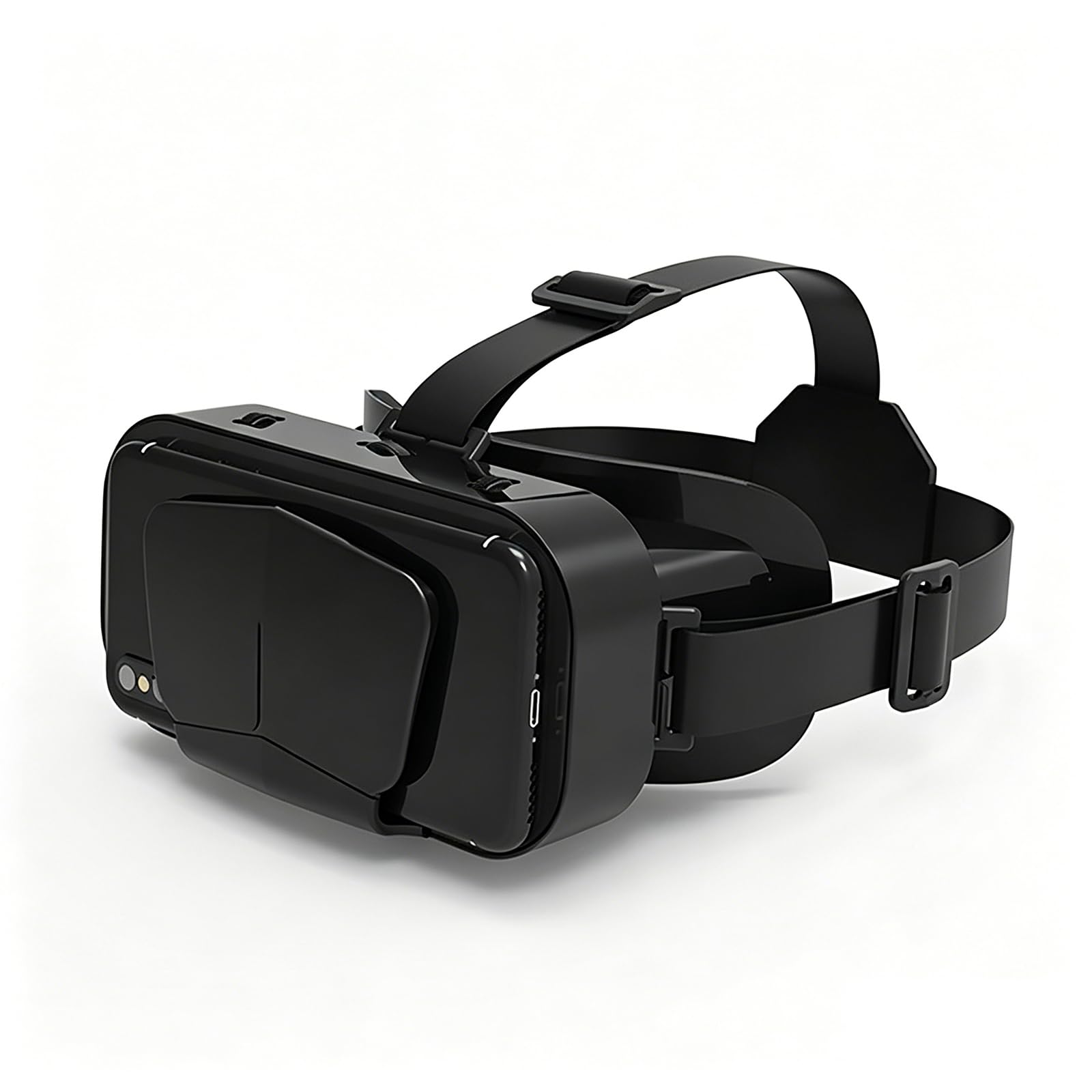 Casque RéAlité Virtuelle, Lunettes RéAlité Virtuelle 3D avec Panorama 360°, Protection Anti-LumièRe Bleue, éCart Pupillaire RéGlable, pour Films Et Jeux, pour éCrans 4,7-7,2 Pouces,Black