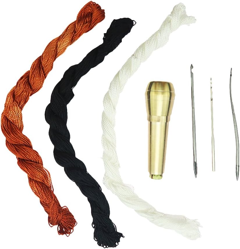 Xiaojikuaipao Leather Tool Kit Copper Sewing Awl Nylon Thread for Leathercrafts Supplies