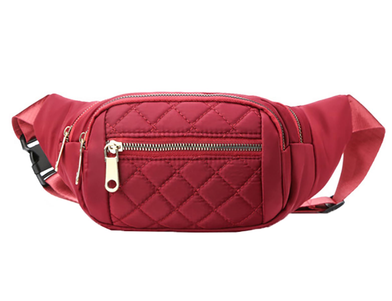 SYGA Chest Bag Waist Fanny Pack Running Belt for Men Women Unisex Bum Bag with Headphone Jack and 3-Zipper Pockets (RED) (B0CBB7K9NP) Amazon Price History, Amazon Price Tracker