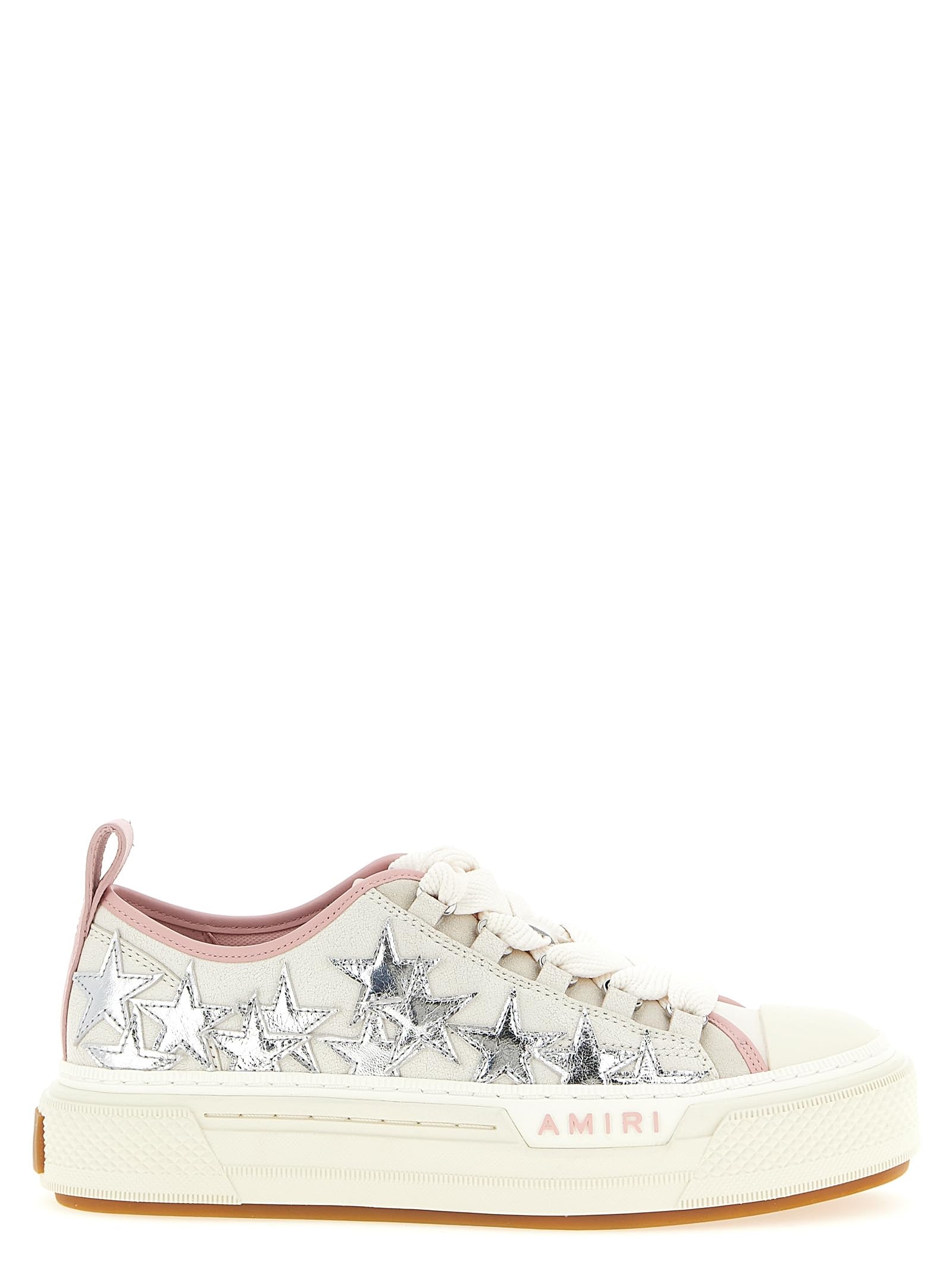 Metallic Stars Court Low Sneakers for Women by AMIRI