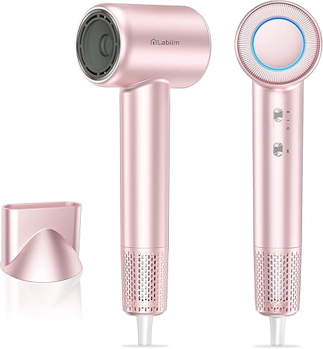 Secador de pelo, secador de pelo iónico de alta velocidad de bajo ruido con motor sin escobillas para secado rápido, secador de pelo compacto