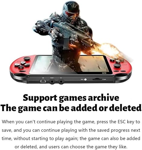 Miniatura 3 de CZT Nueva consola de videojuegos retro de 5.1 pulgadas integrada en 4800 juegos de 9 emuladores Consola de juegos portátil portátil compatible con