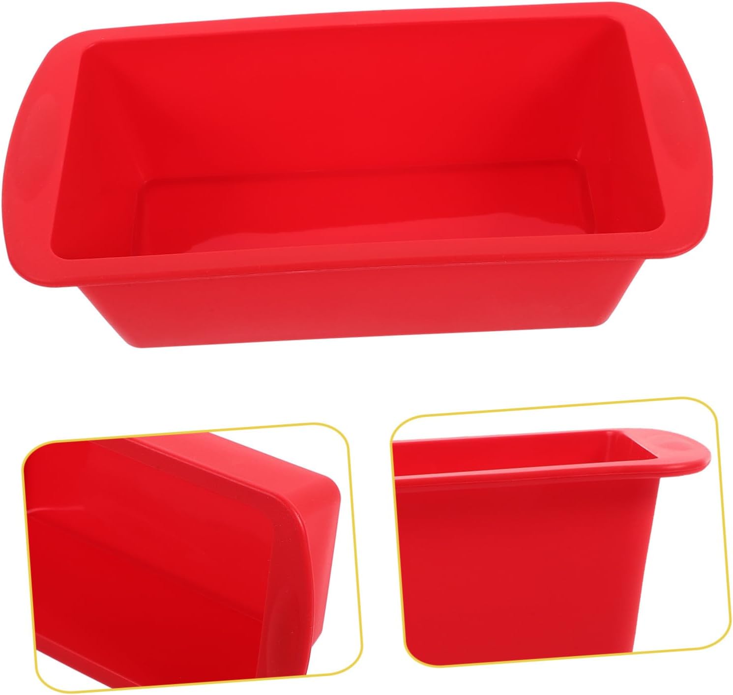 PRETYZOOM Non Stick Silicone Bread Baking Pan Reusable Rectangular Loaf Tray for Toast and Scones Dishwasher Safe Versatile for Oven and Microwave Use