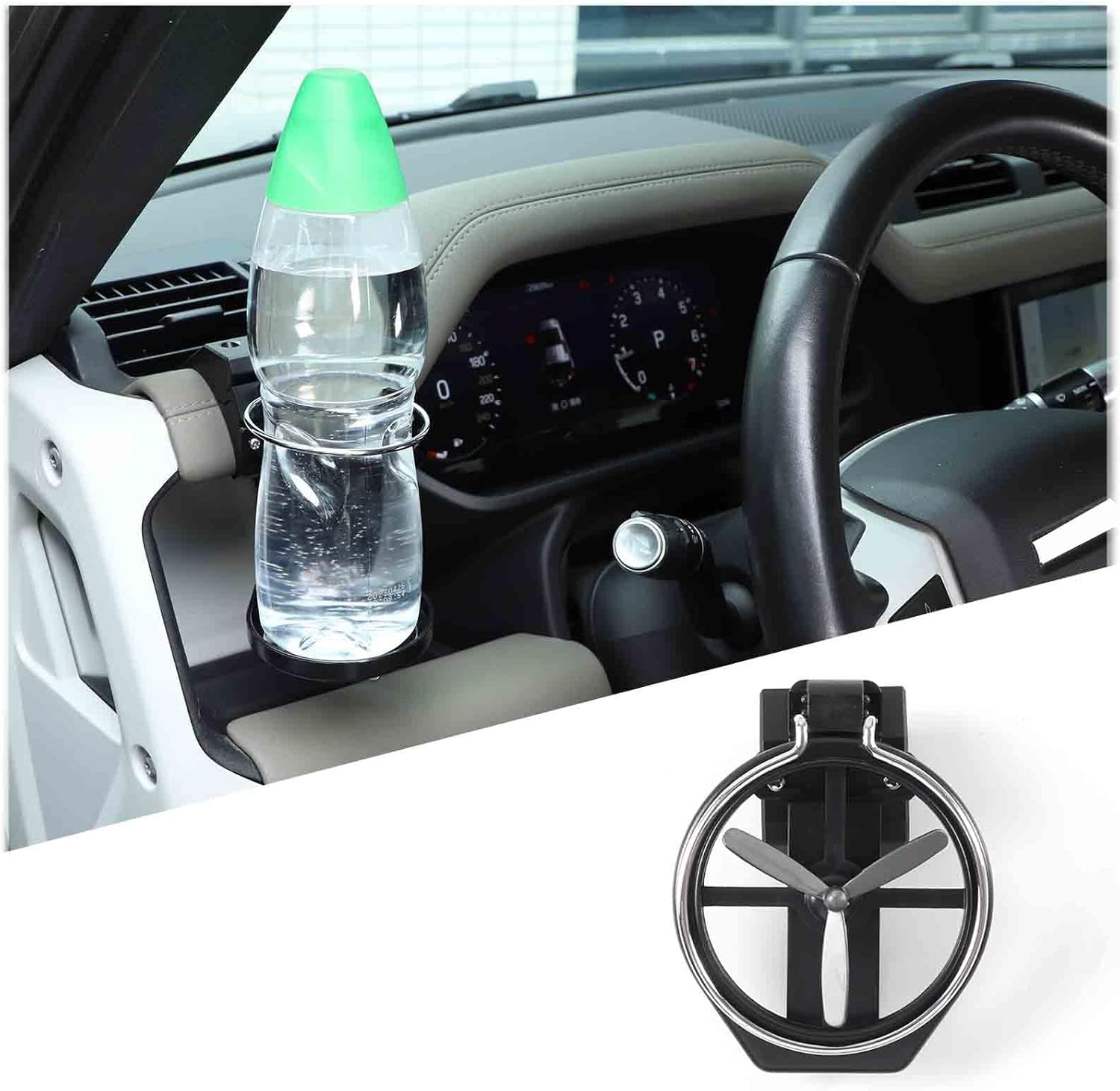 Car Cup Holder, Dashboard Vents Water Cup Holder Compatible with Land Rover Defender 90 110 130 2020 2021 2022 2023 Foldable Drink Holder