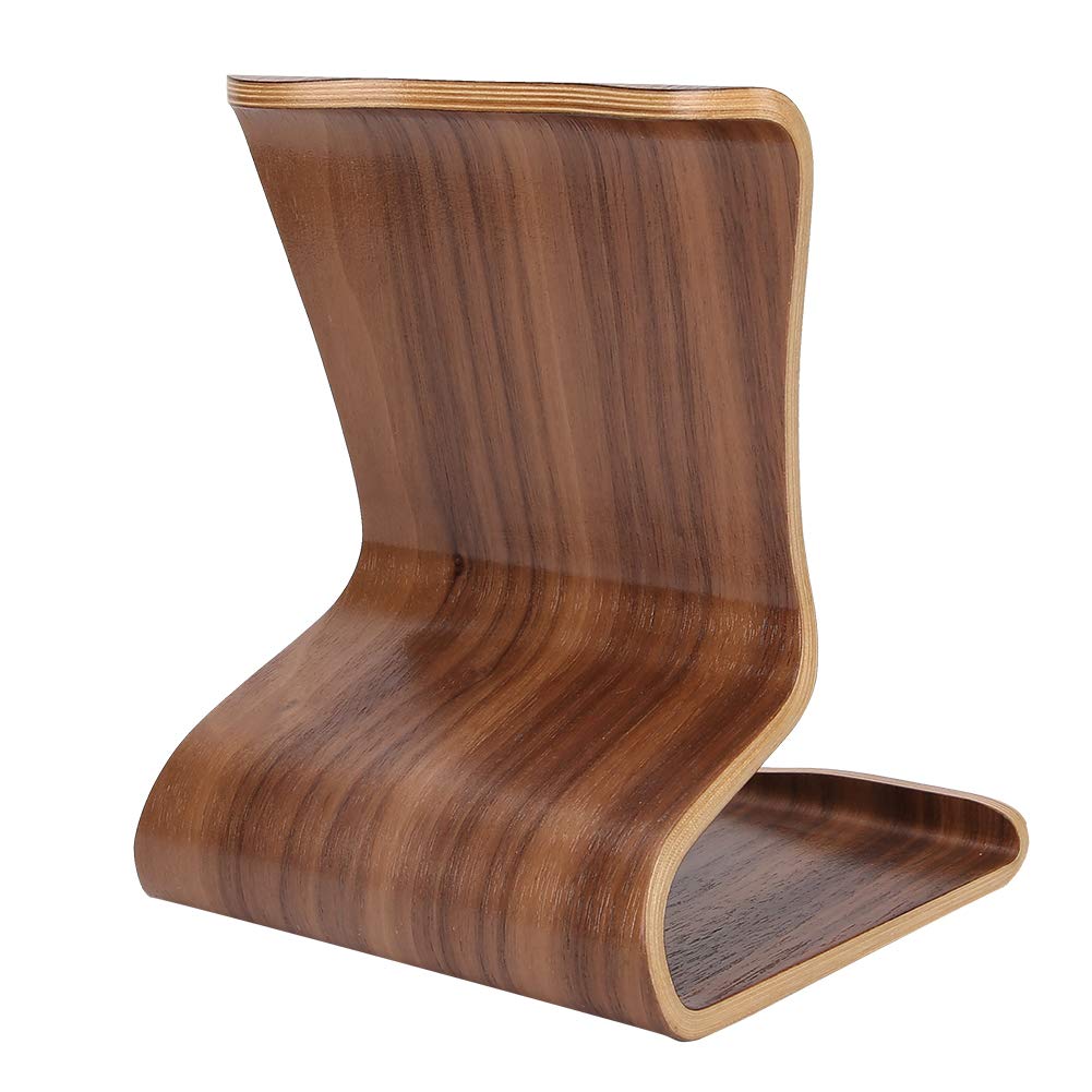 Fdit Supporto Telefono in Legno per Scrivania, Porta Cellulare da Tavolo Universale, Compatibile Smartphone e Tablet