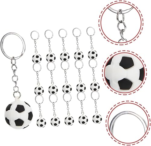 Miniatura 6 de ibasenice 32 llaveros de bola para decoración de fiesta de fútbol, temática deportiva, llavero de automóvil, llaveros para niños, llaveros para