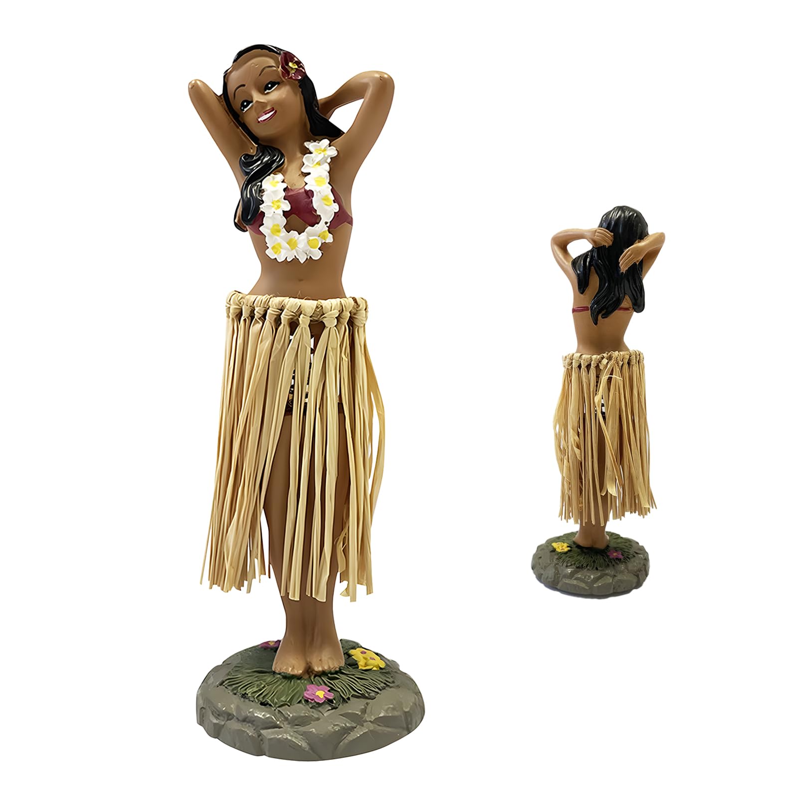 Bambolina Hawaiana per Cruscotto 16 cm, Hawaii Dashboard Hula Doll, Decorazione Auto