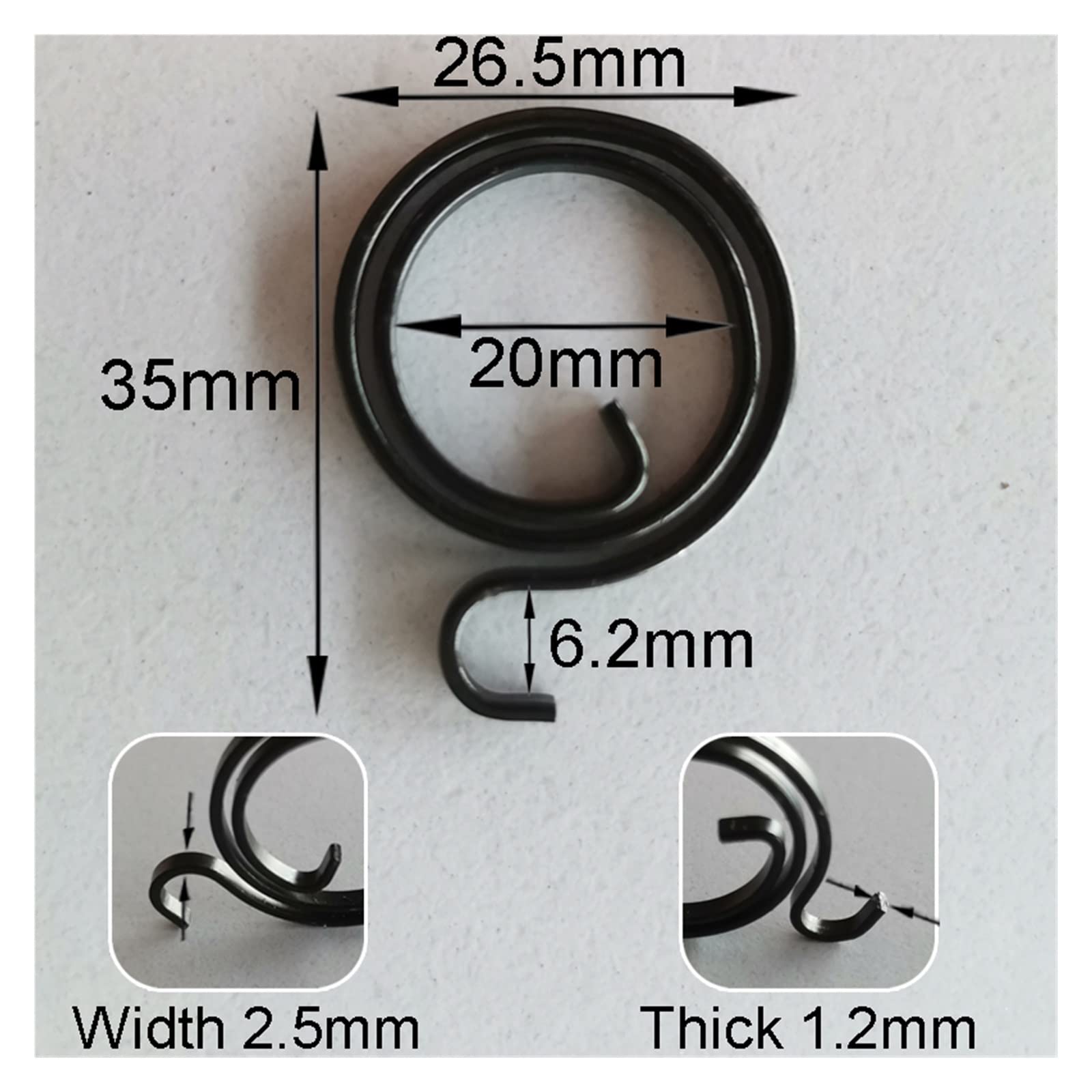 Molla a Spirale Interna della Leva del pomello, Molle elicoidali Piatte for Maniglie delle Porte, 2,5 Giri, Molle di Torsione di Ricambio Interne(50pcs)