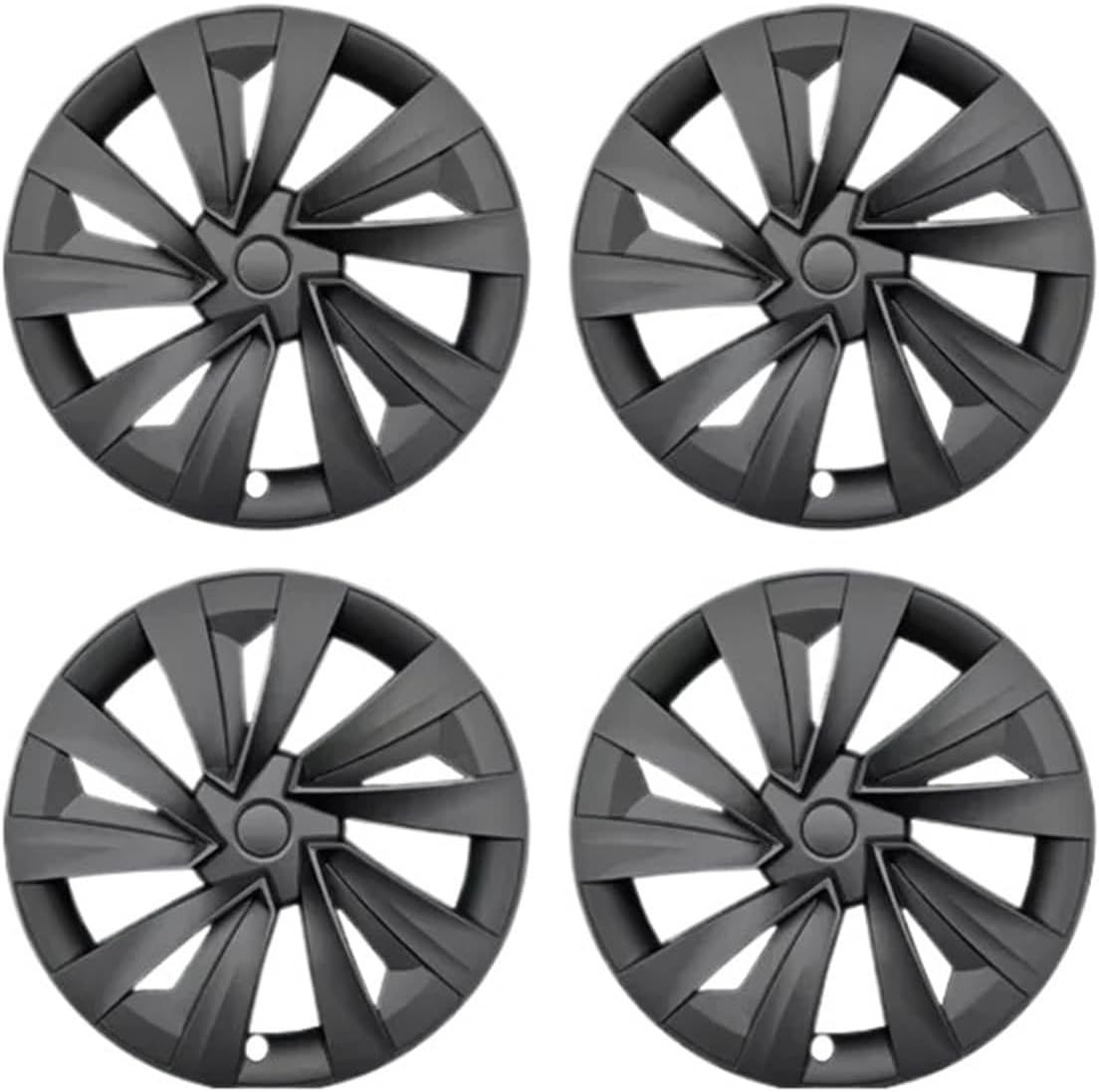 Wheel Trim Set 4PCS For Tesla For Model For Y For Juniper 2025 19 Inch Turbine Style Hubcap Rim Cover Accessories Hub Cap Automobile Wheel Cap(Turbine Matte black)