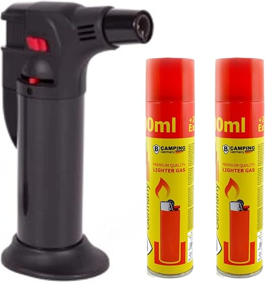 TronicXL Mini Lötbrenner Set 2 Stück | 1300°C Gasbrenner Mit Piezo-Zündung Für Handwerk & Hobby